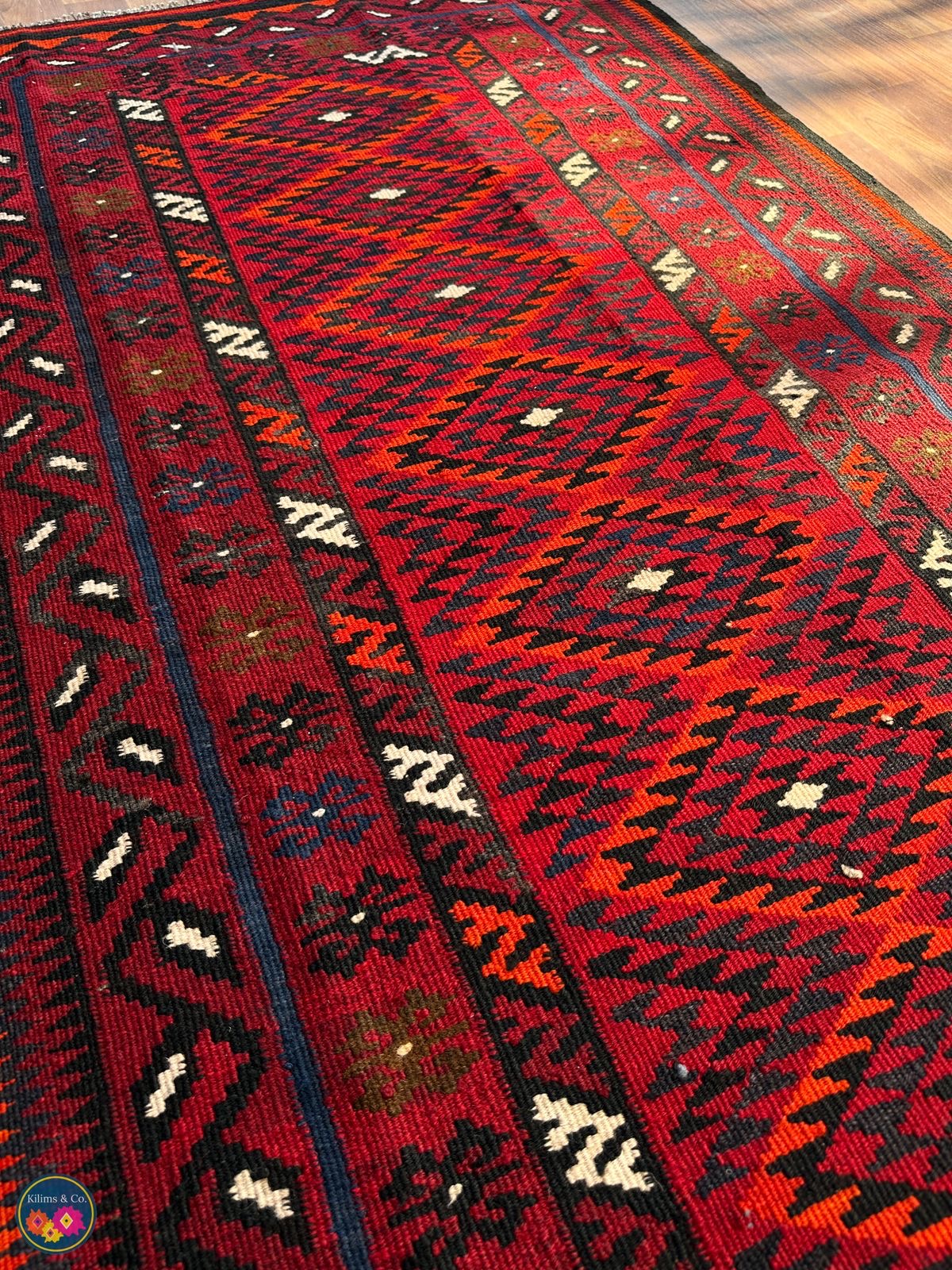 Pure wool kilim 6ft 4in x 3ft 4in