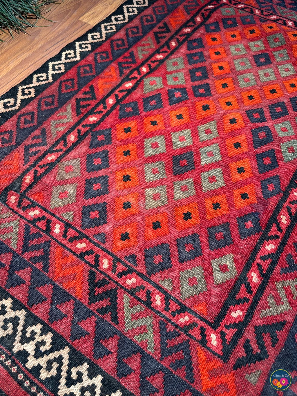 Pure wool kilim 4ft 5in x 2ft 10in