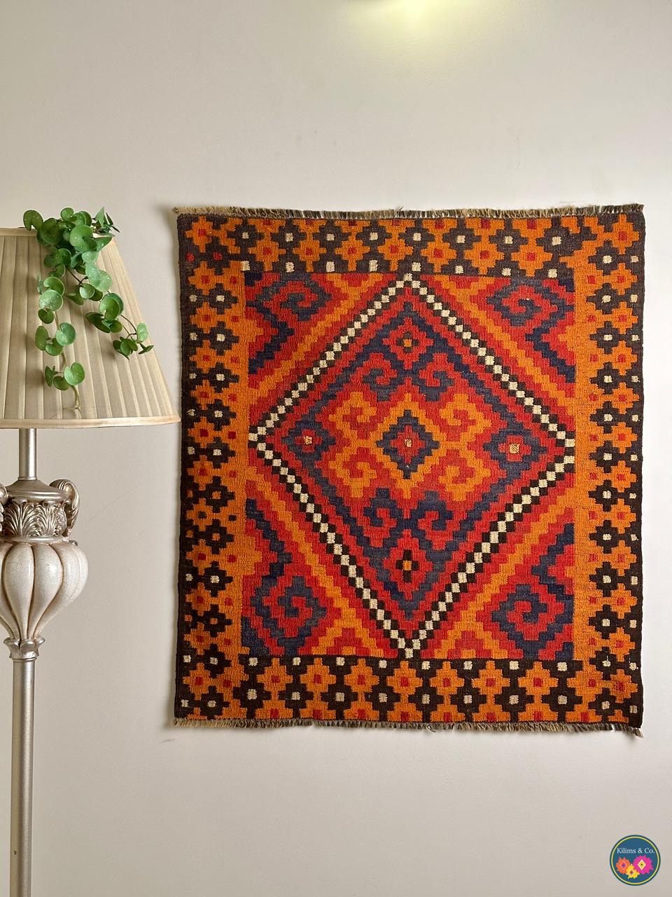 Pure Wool Hanging kilim 3’2” x 2’11”
