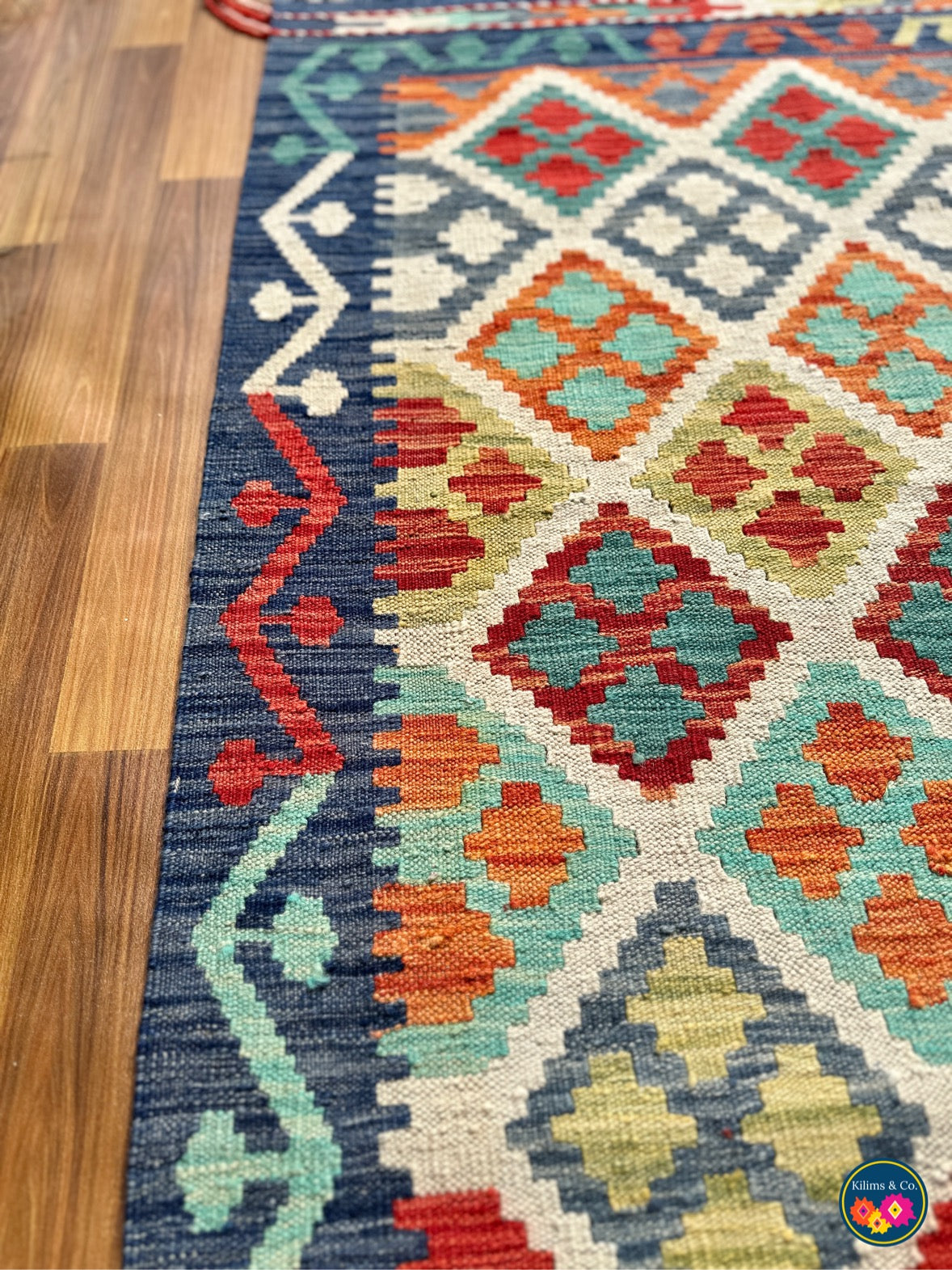 Pure wool kilim 4’10x3’5