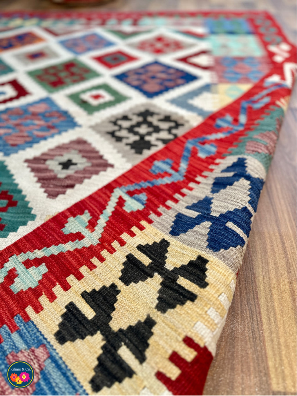 Pure wool kilim  6'6"x5'1