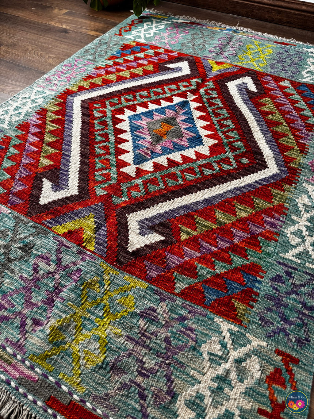 Pure Wool kilim 4’10”x3’5”