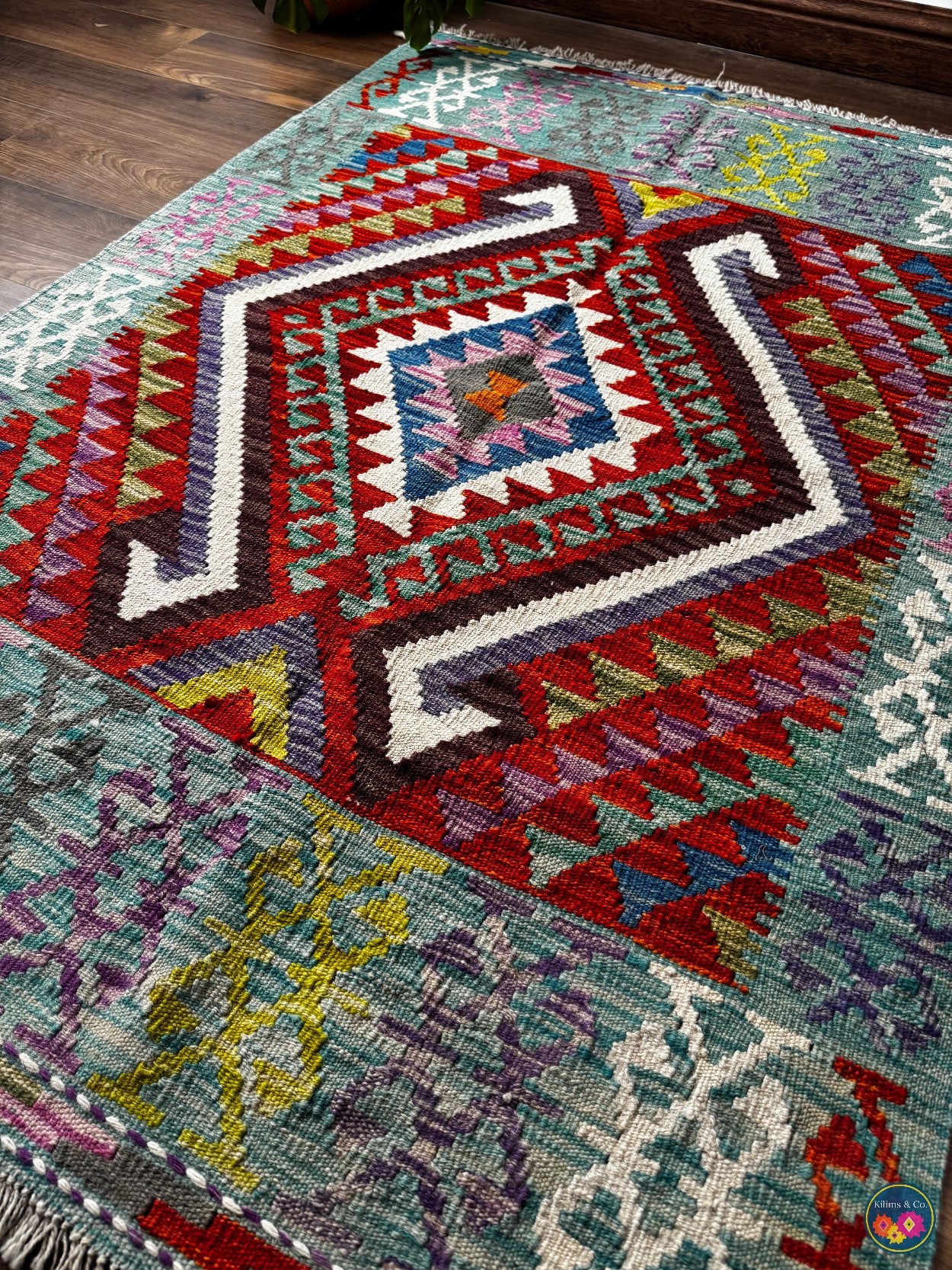 Pure Wool kilim 4’10”x3’5”