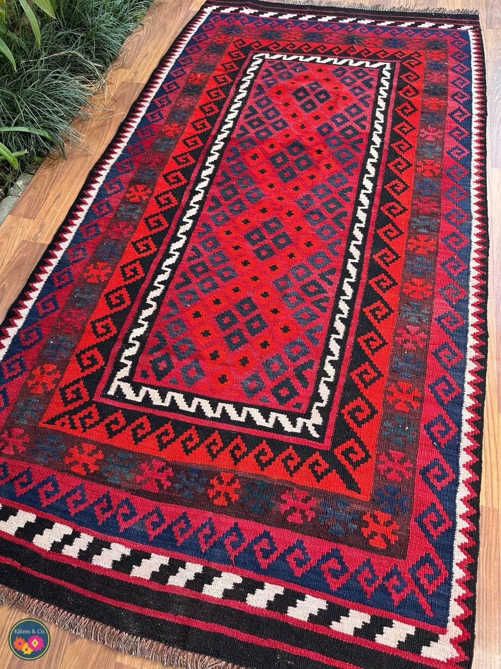 Pure wool kilim 6ft 3in x 3ft 3in