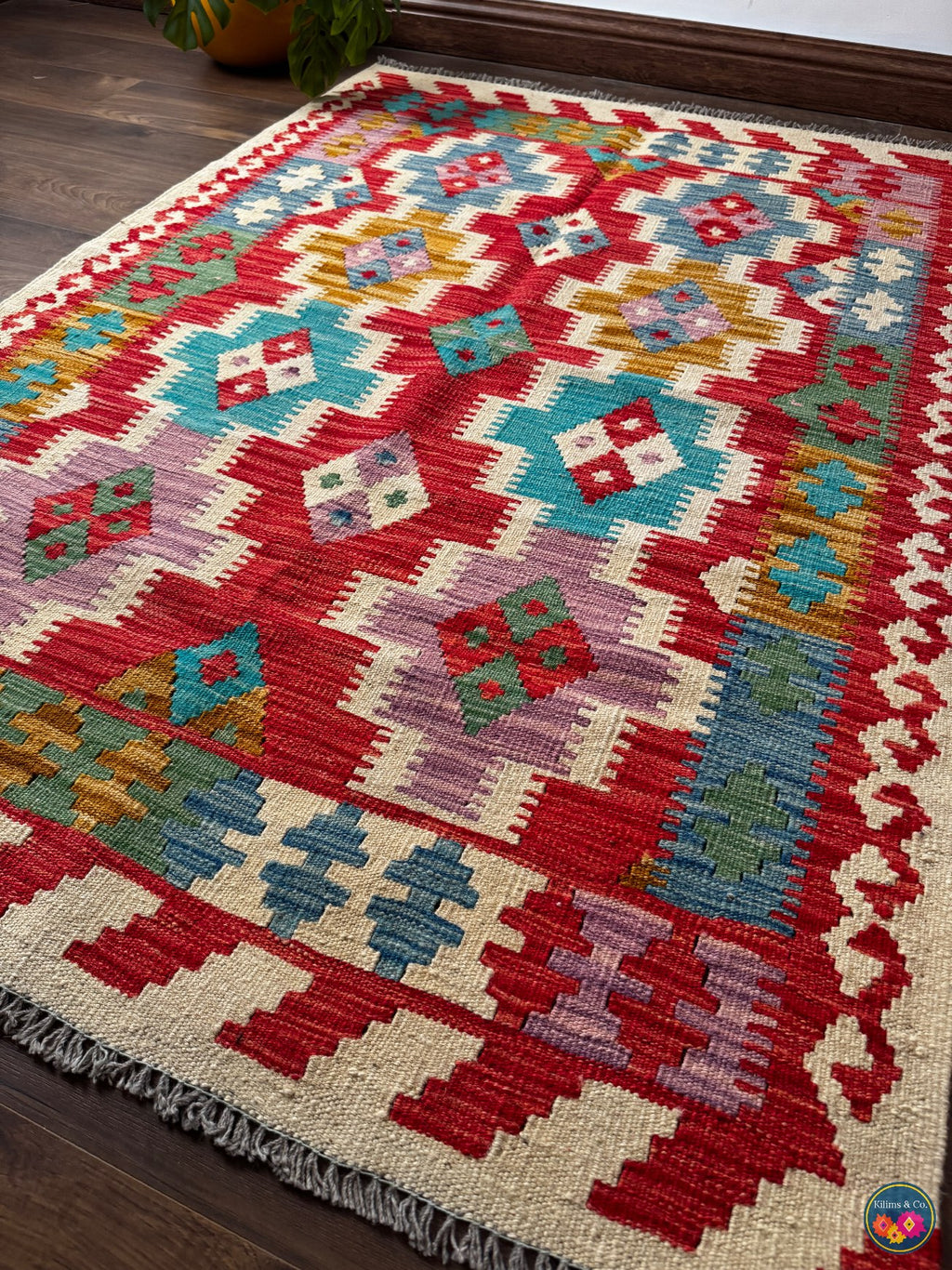Pure Wool kilim 5’0”x3’6”