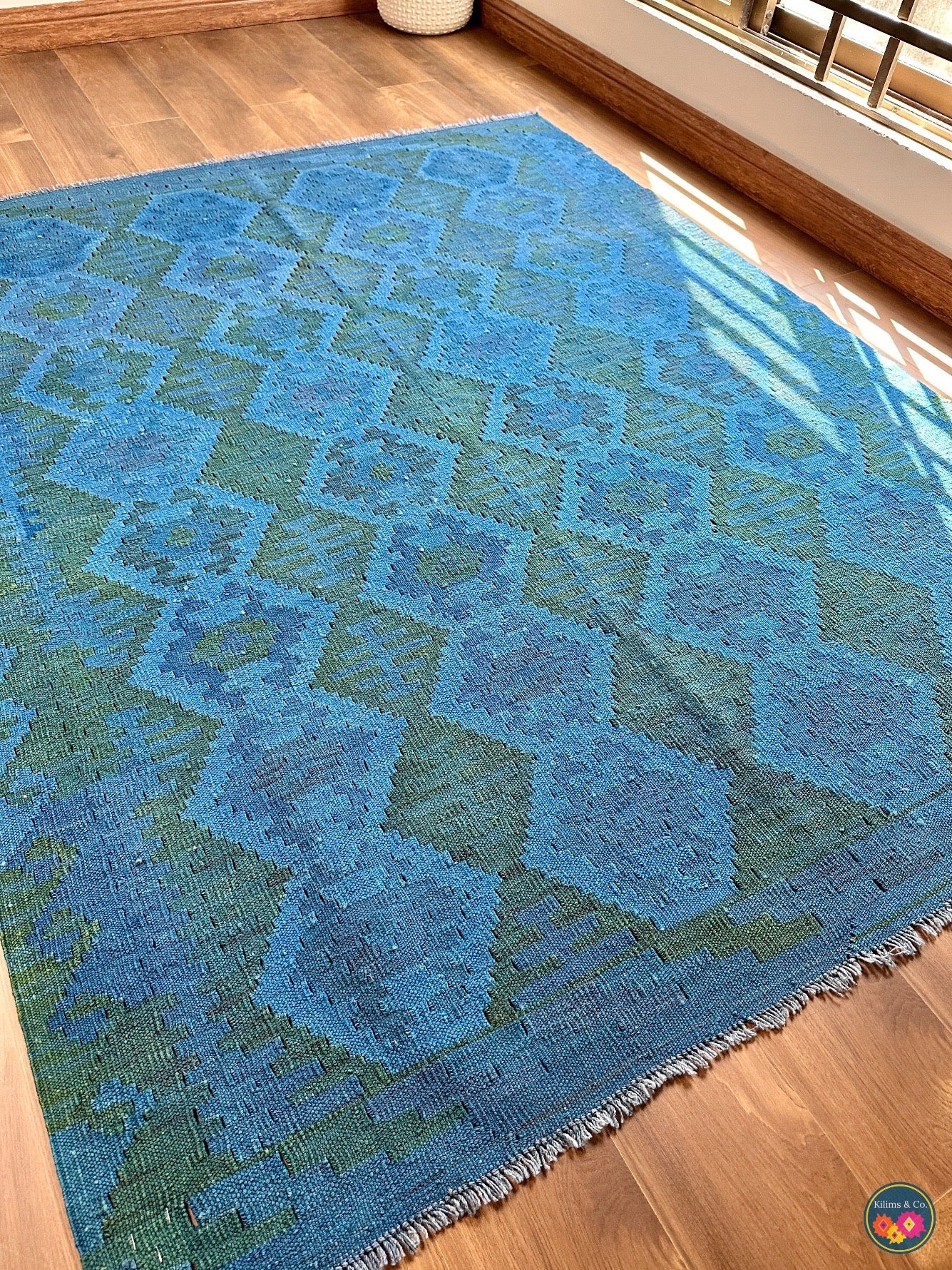 Pure Wool kilim 6ft 11in x 5ft 4in