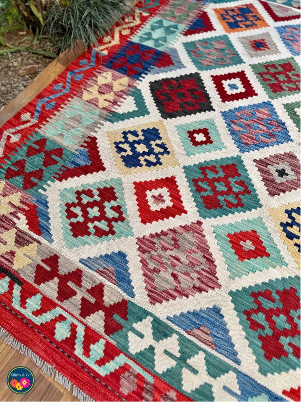Pure wool kilim  6'6"x5'1