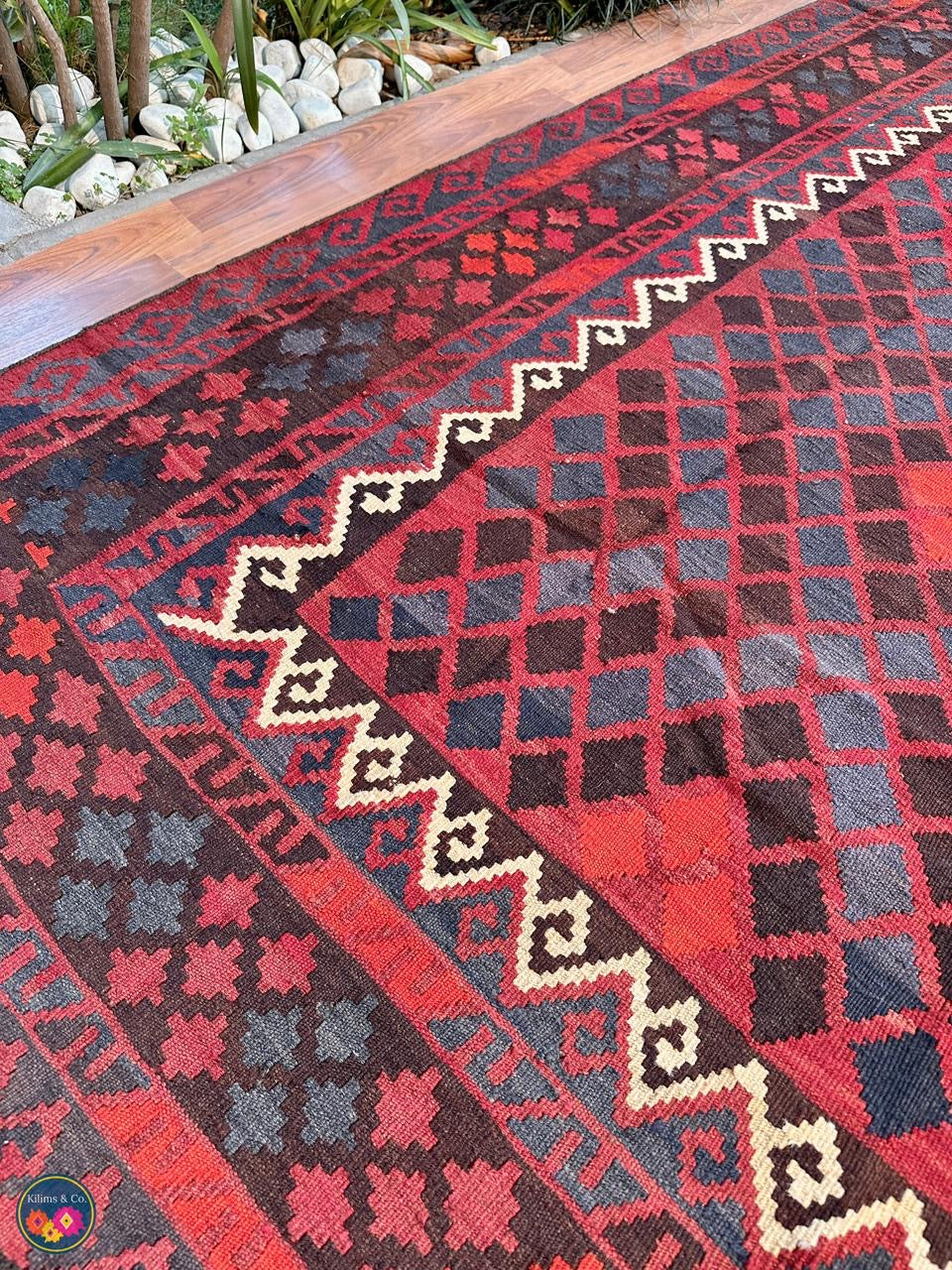 Pure Wool kilim 8ft 9in x 6ft 5in