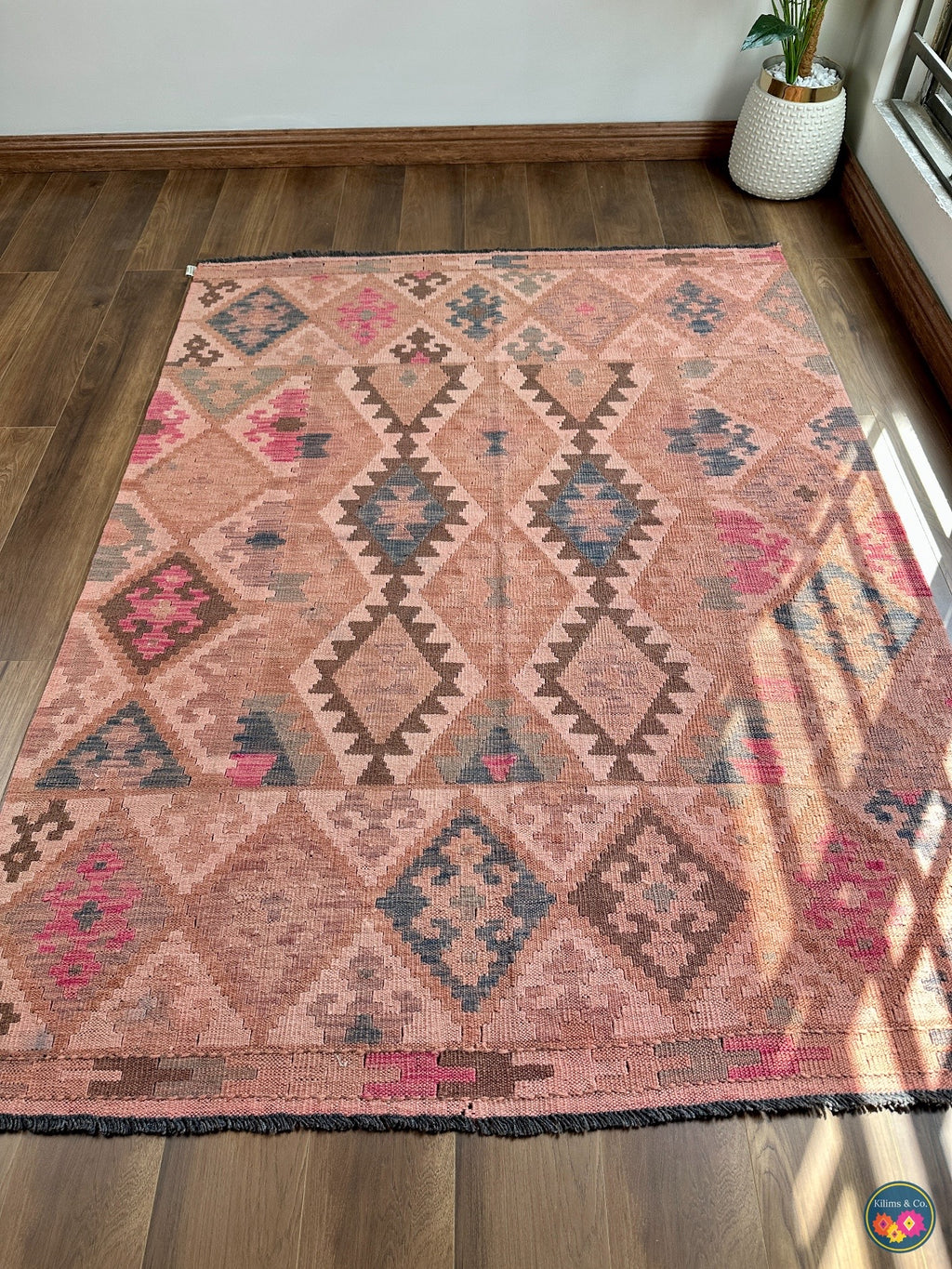 Pure Wool kilim 5ft 11in x 4ft 9in