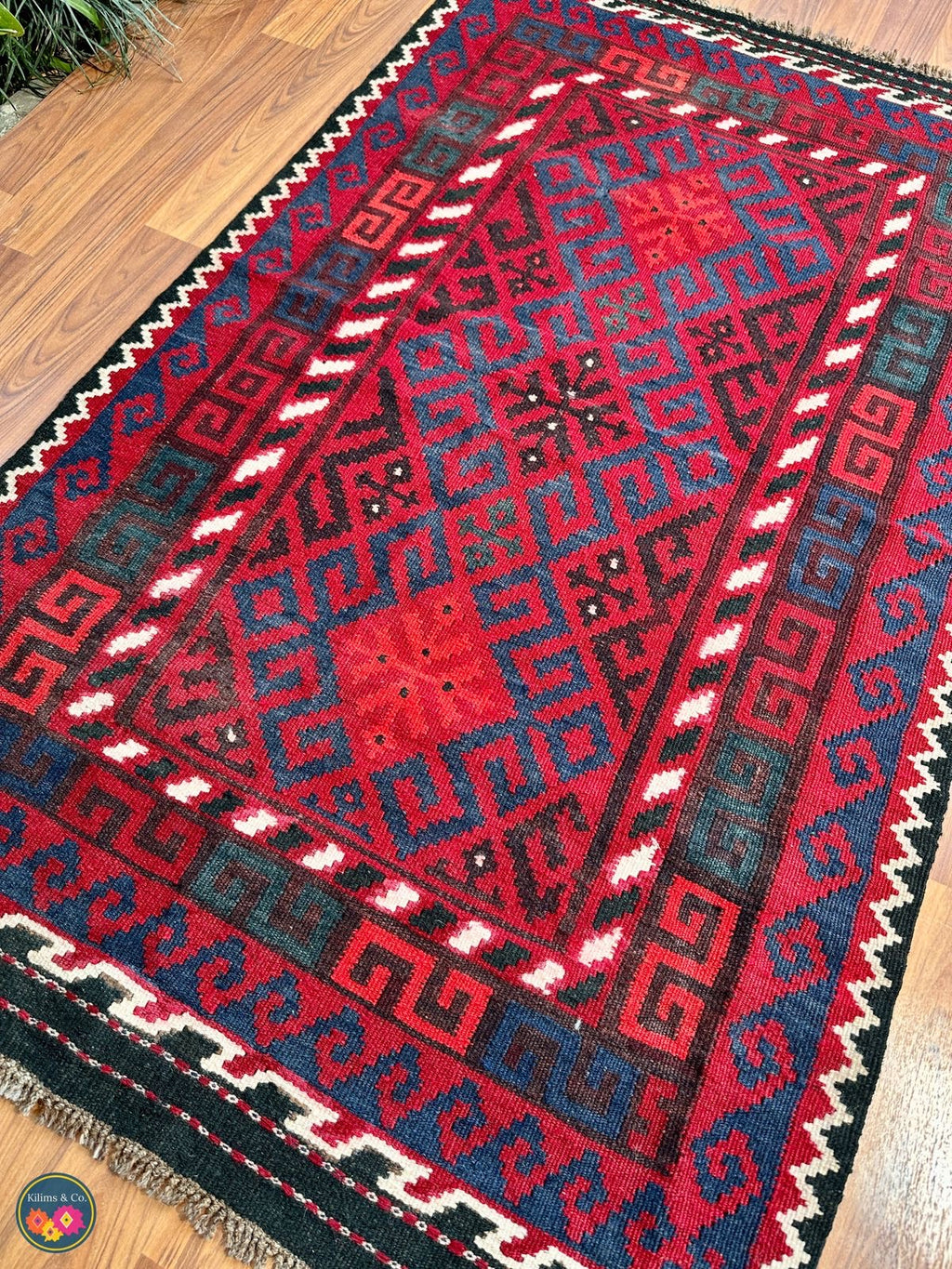 Pure wool kilim 4ft 7in x 2ft 9in