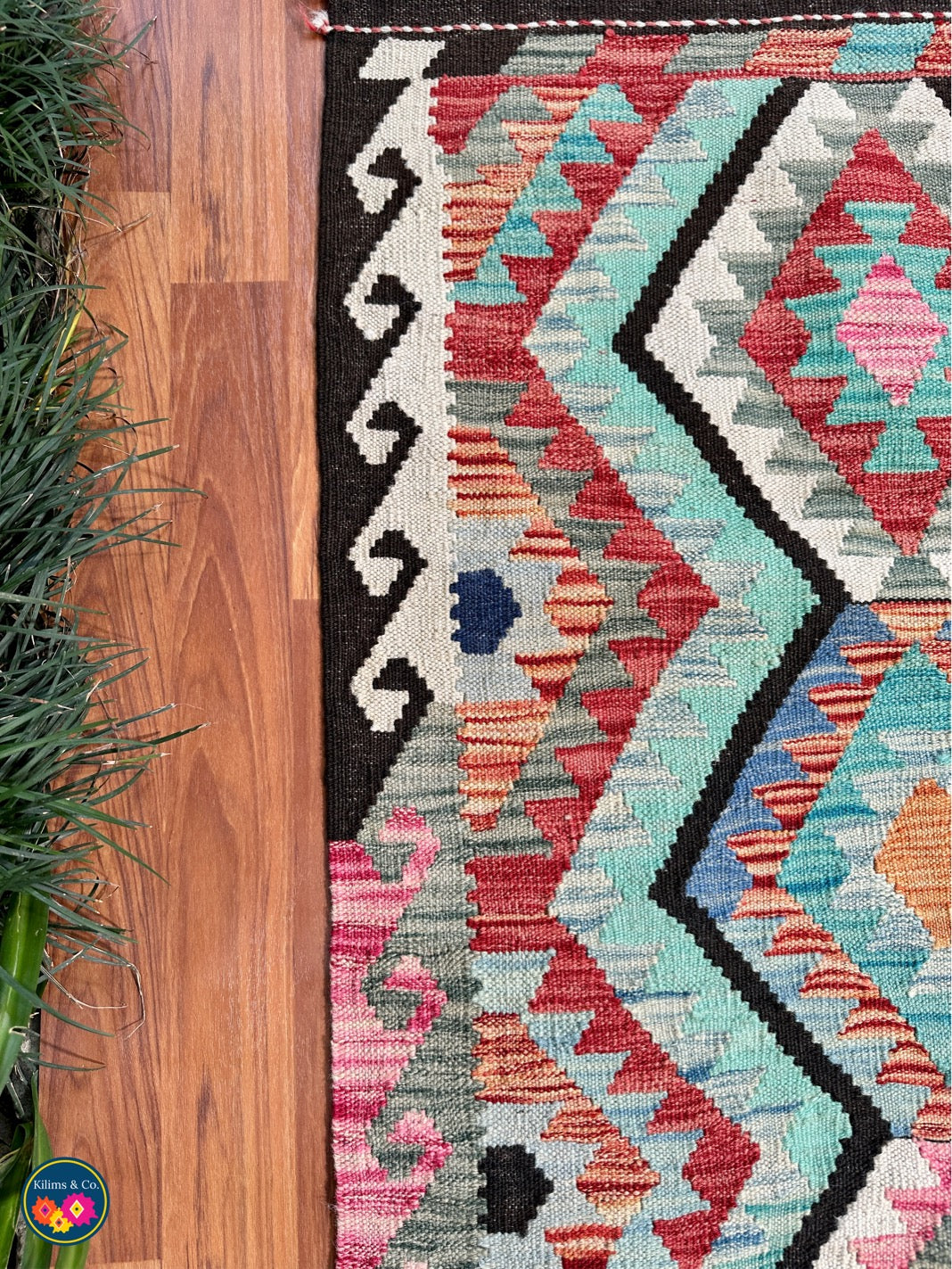 Pure wool kilim 5'4”x4'1”