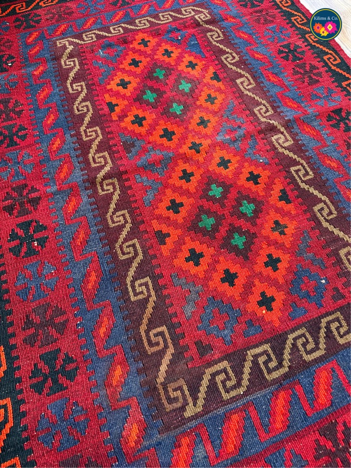 Pure wool kilim 5ft 2in x 3ft 4in