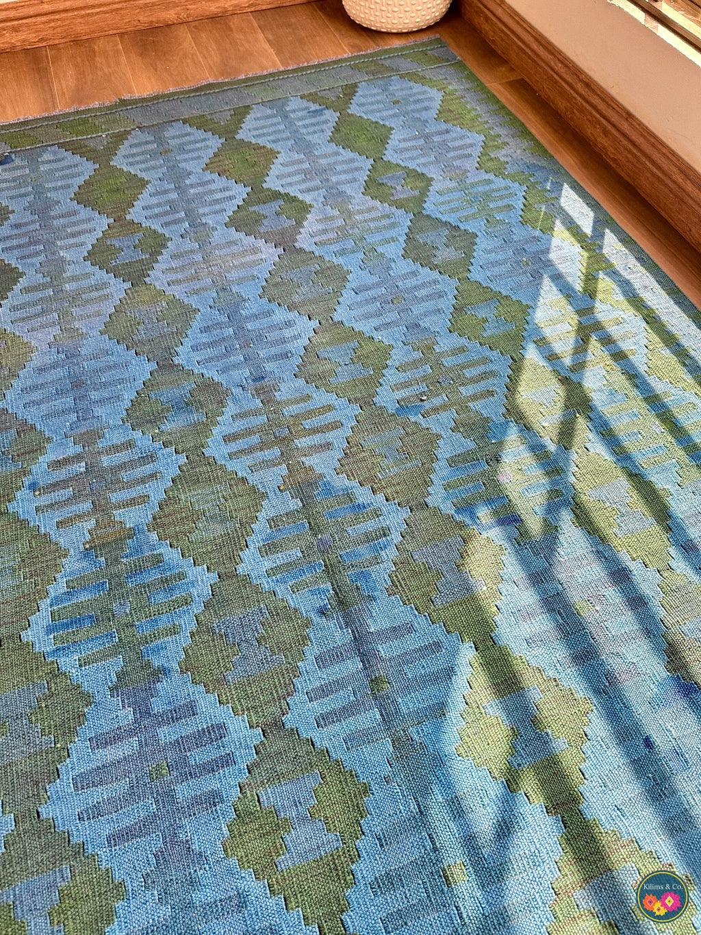 Over-dyed kilim 6ft 6in x 4ft 10in