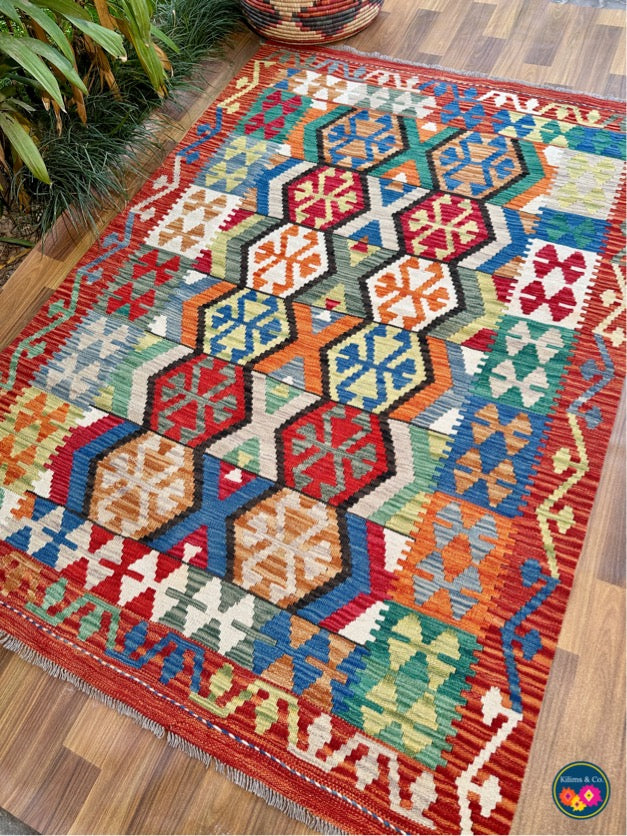 Pure wool kilim 5'11"x4'1