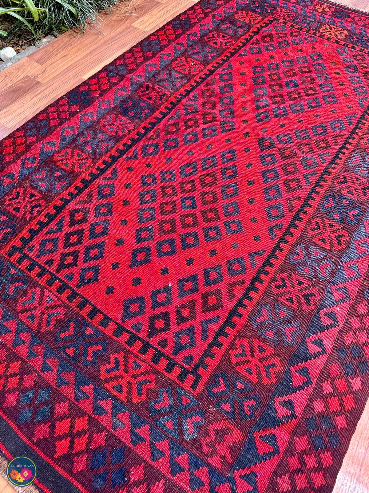Pure wool kilim 5ft 11in x 3ft 6in