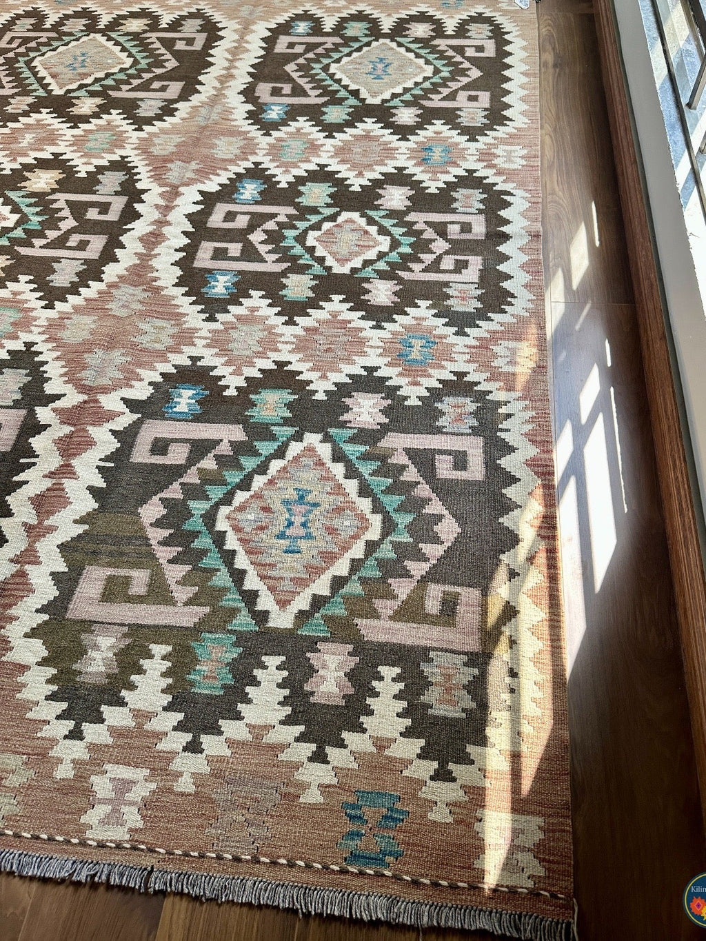 Pure Wool kilim 7ft 11in x 5ft 9in