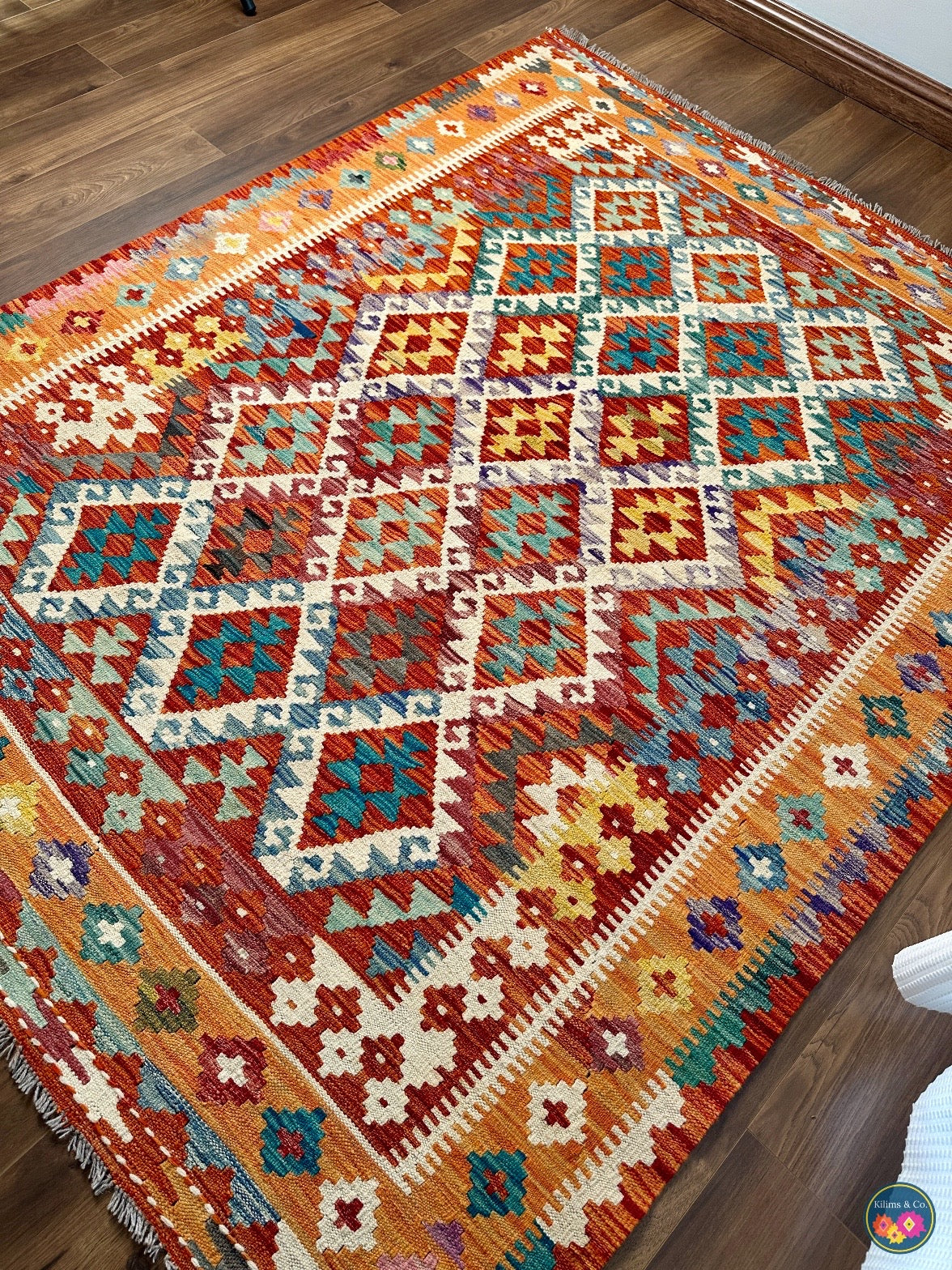 Pure Wool kilim 6ft 4in x 5ft 2in