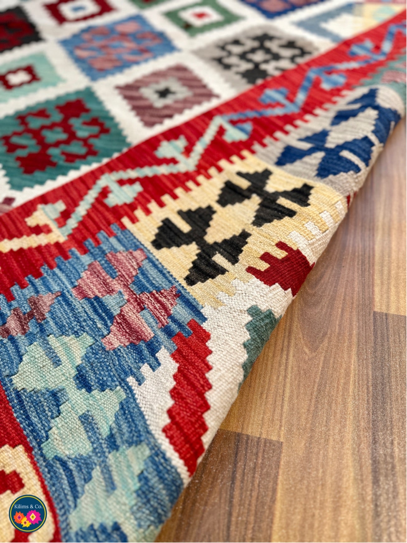 Pure wool kilim  6'6"x5'1