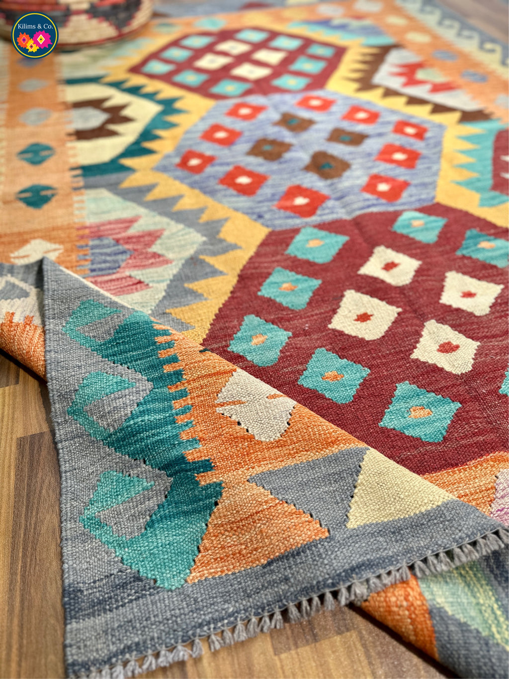 Pure wool kilim (6'8"x5'1")