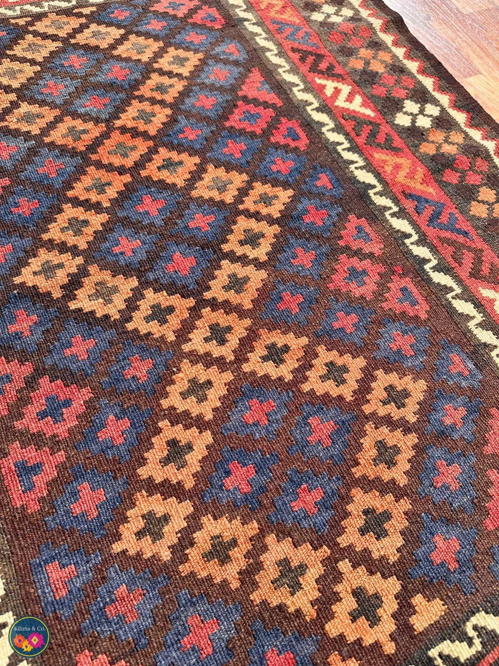 Pure wool kilim 4ft 5in x 3ft 3in