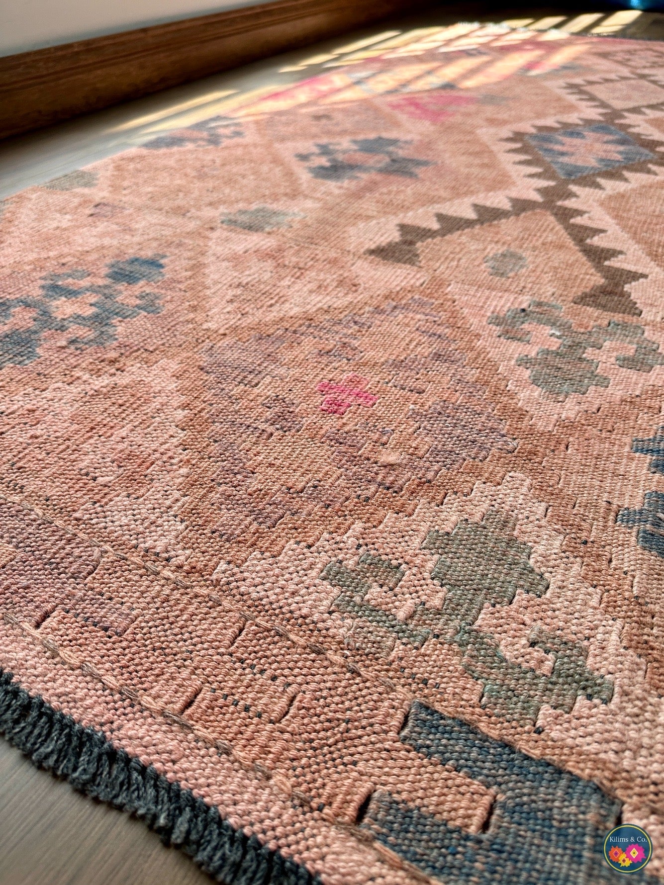 Pure Wool kilim 5ft 11in x 4ft 9in