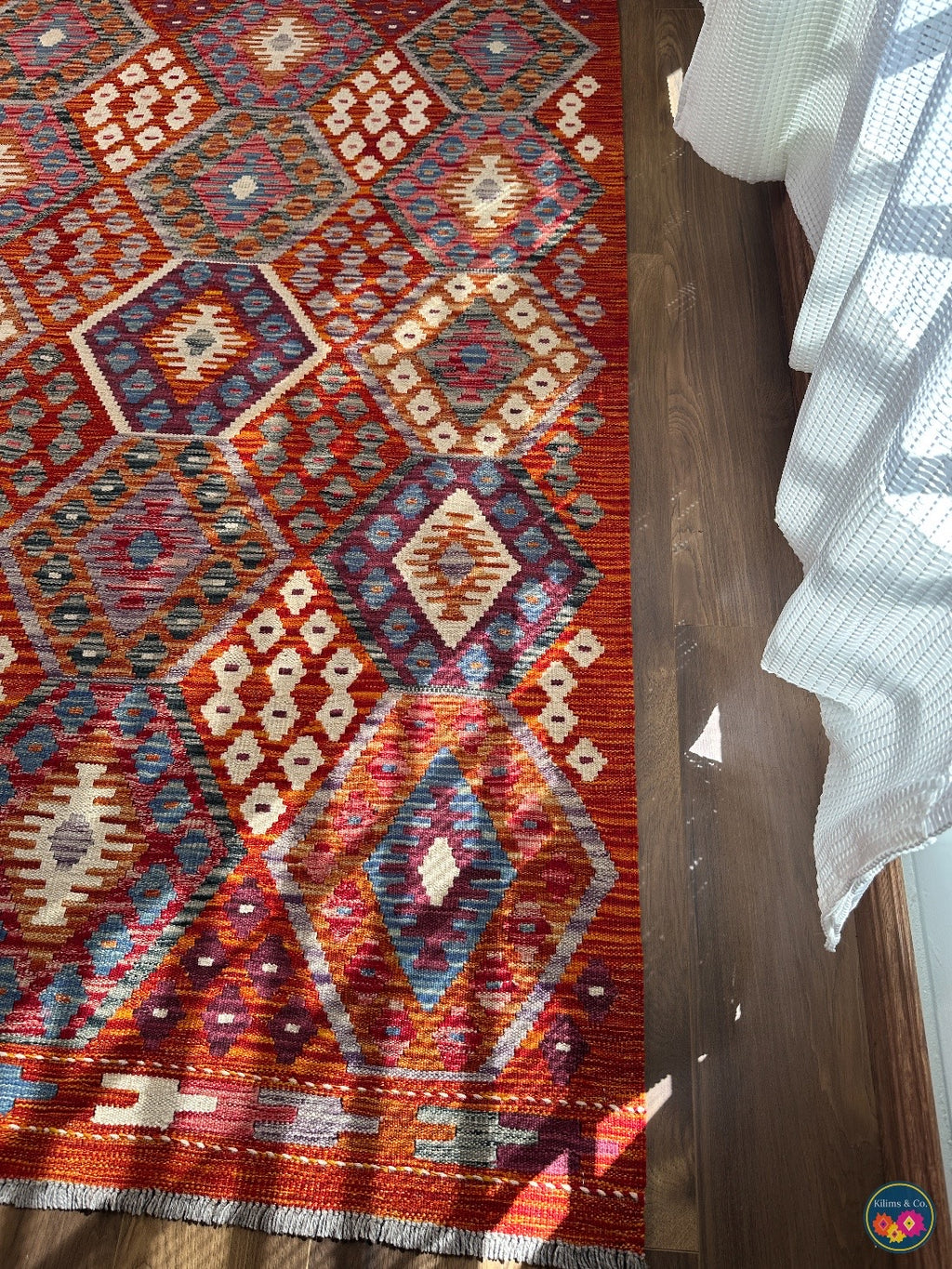 Pure Wool kilim 7ft 0in x 4ft 10in