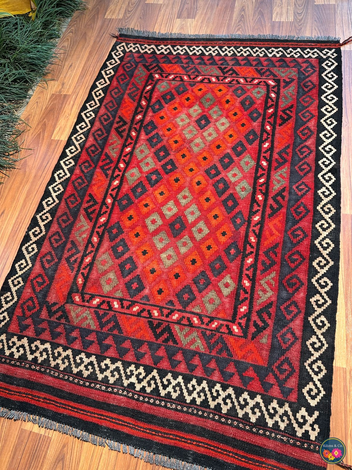 Pure wool kilim 4ft 5in x 2ft 10in