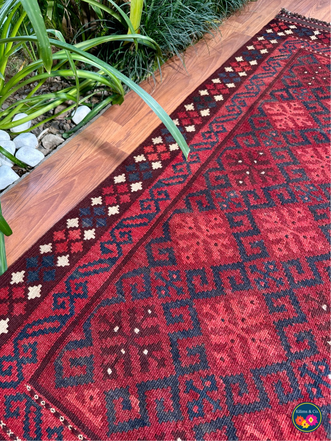 Pure wool kilim 5ft 1in x 3ft 3in