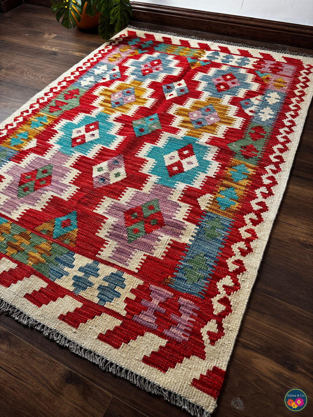 Pure Wool kilim 5’0”x3’6”