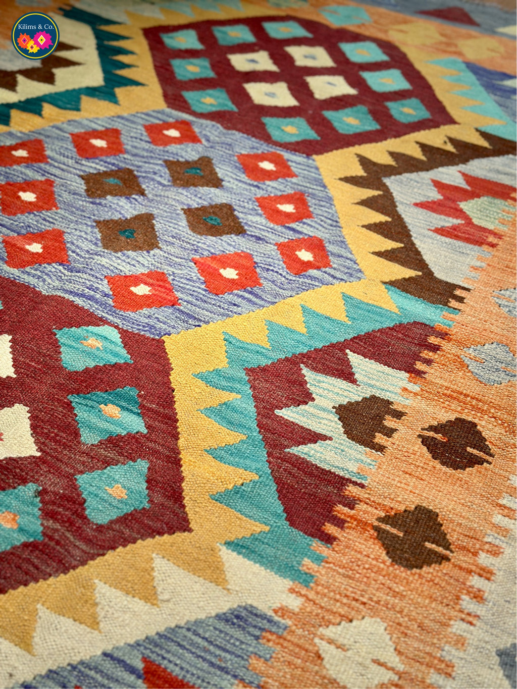 Pure wool kilim (6'8"x5'1")