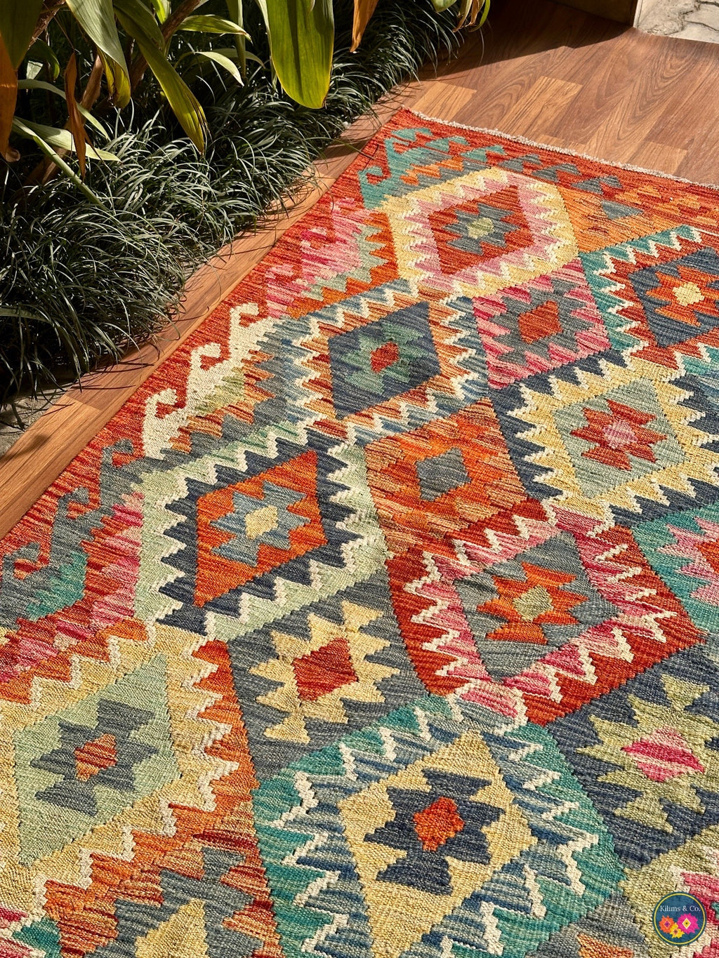 Pure wool kilim (6′6″ × 5′0″)