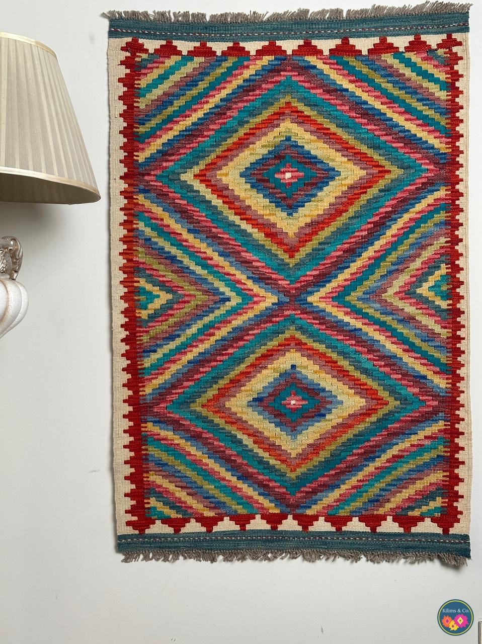 Pure Wool Hanging kilim 4’0”x2’8”