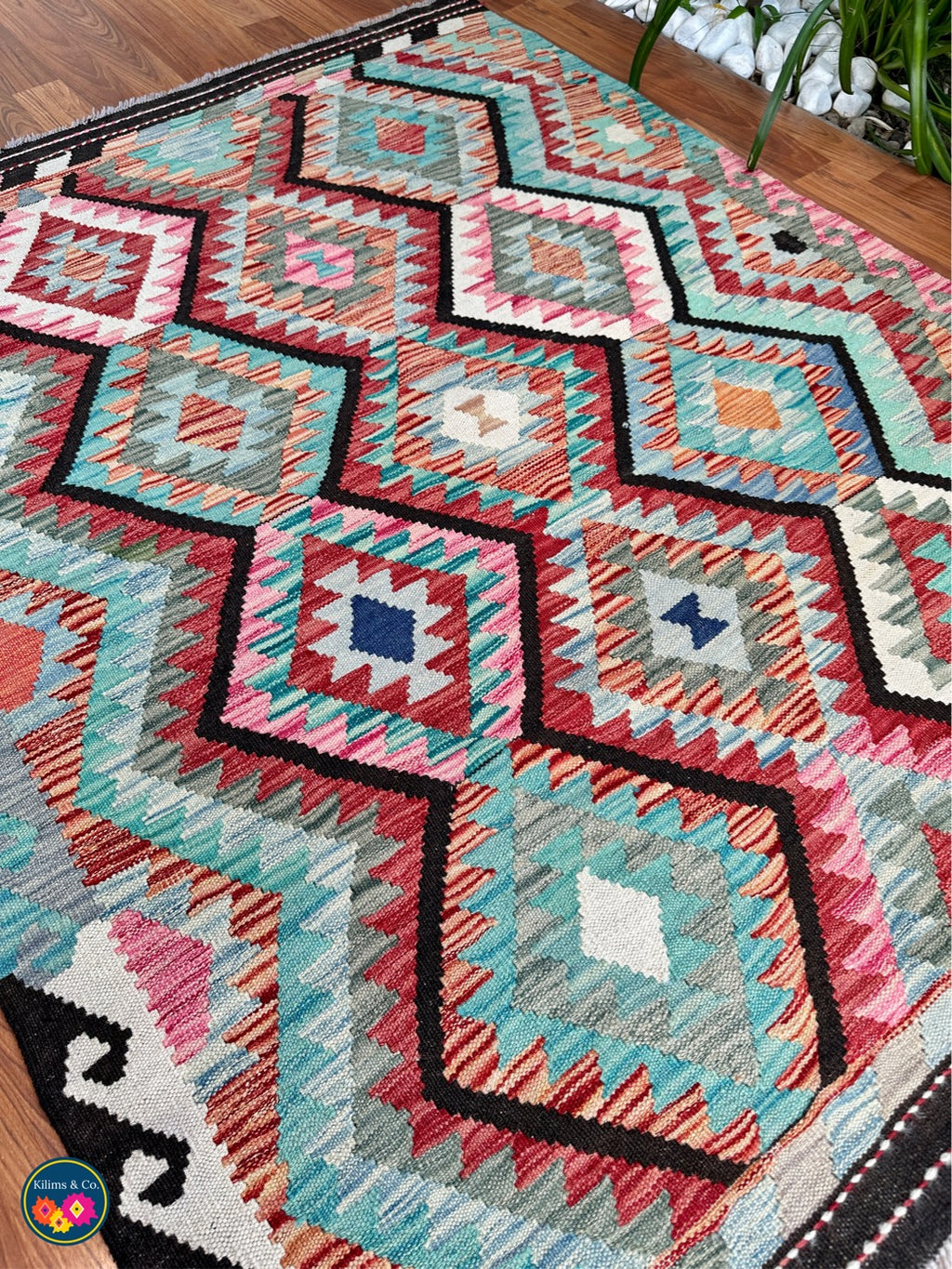 Pure wool kilim 5'4”x4'1”