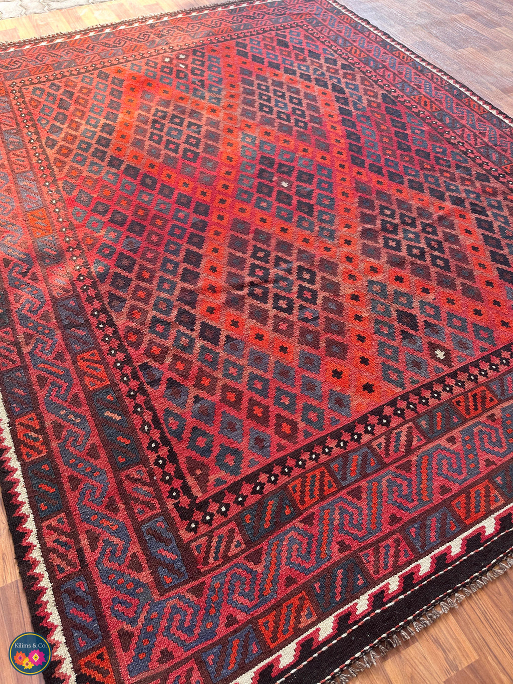 Pure Wool kilim 8ft 4in x 6ft 4in