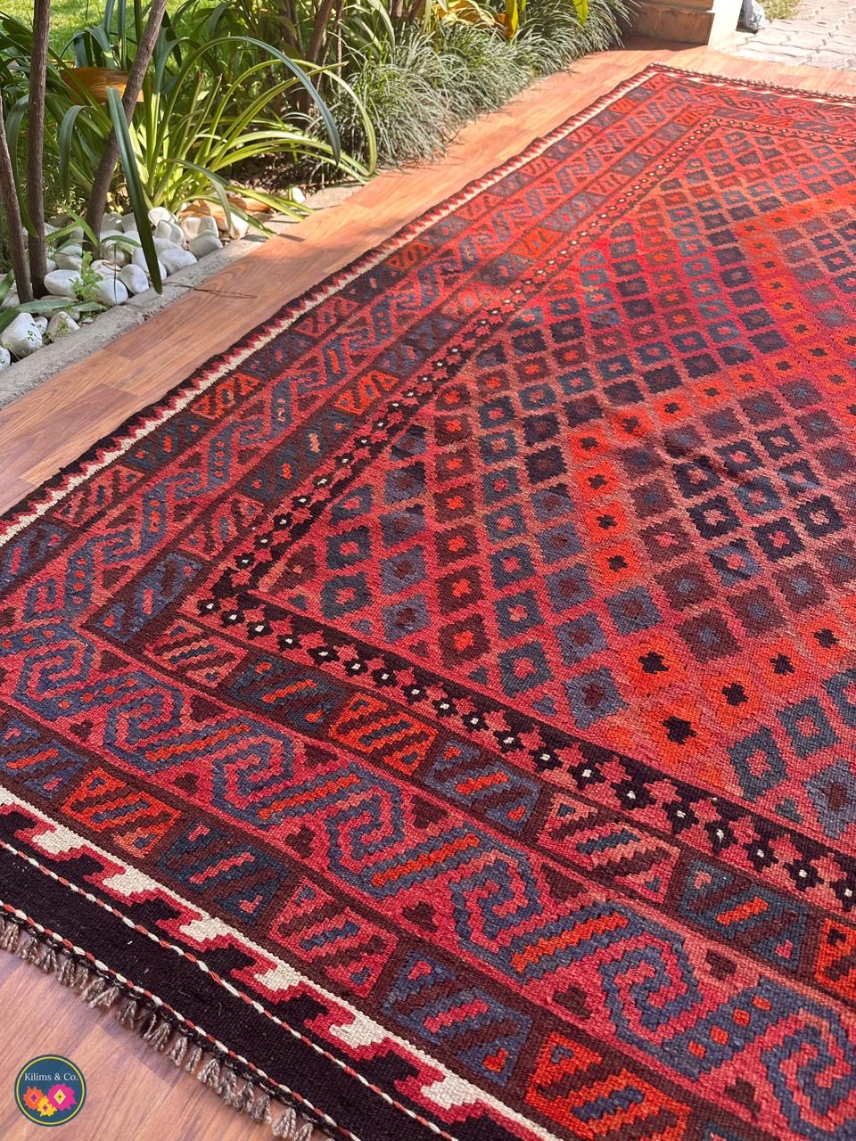 Pure Wool kilim 8ft 4in x 6ft 4in