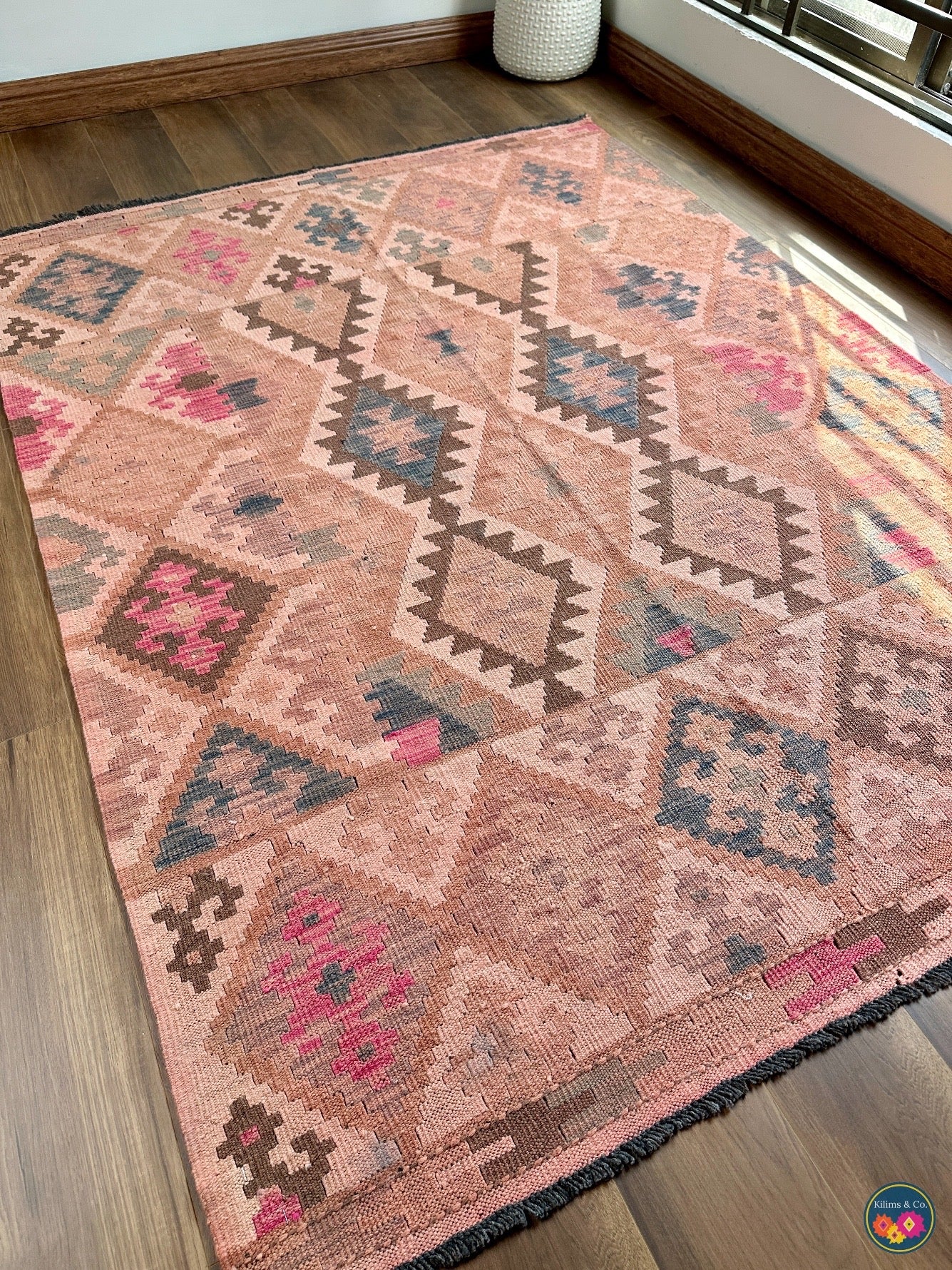 Pure Wool kilim 5ft 11in x 4ft 9in