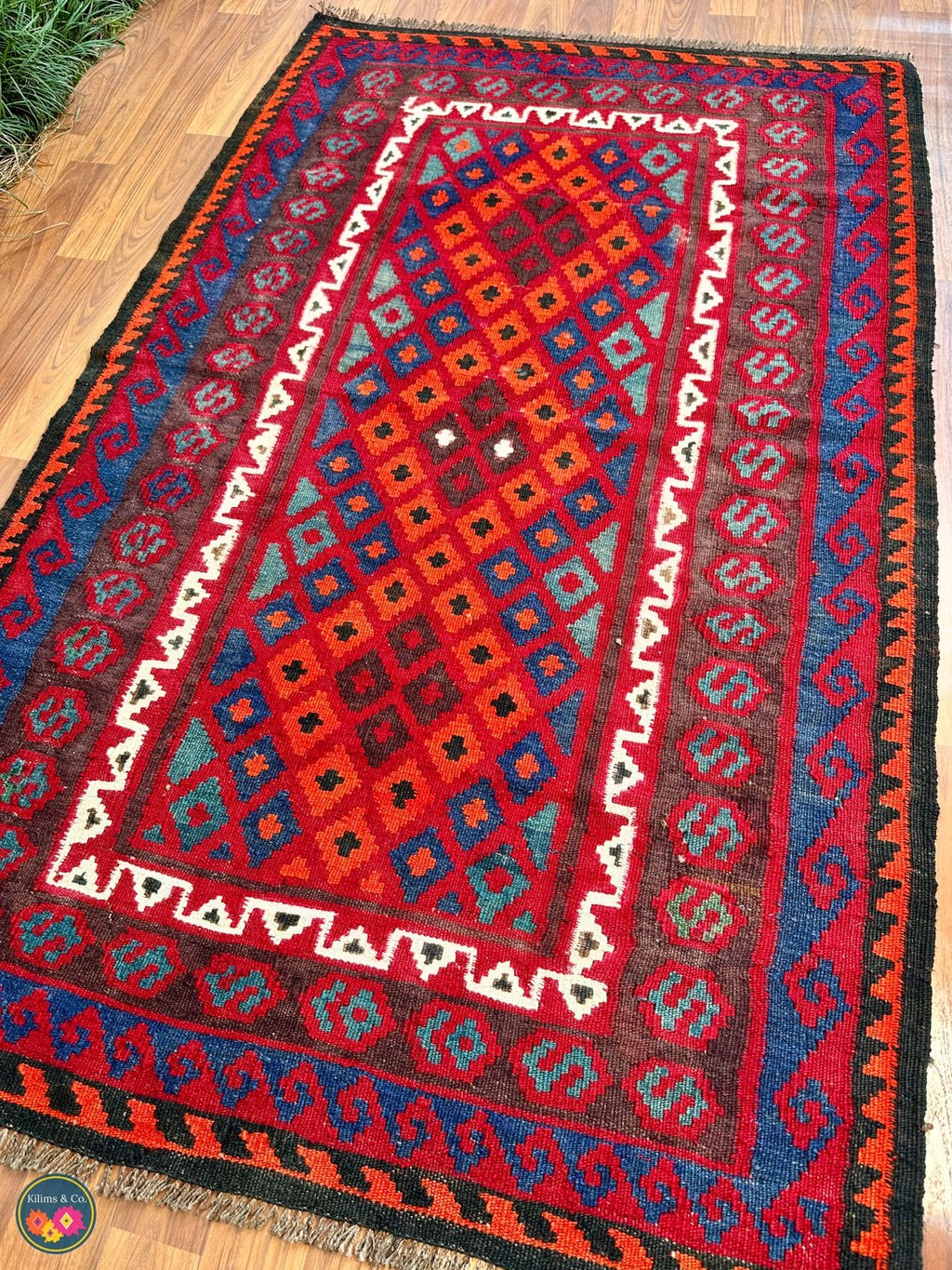 Pure wool kilim 5ft 6in x 3ft 5in