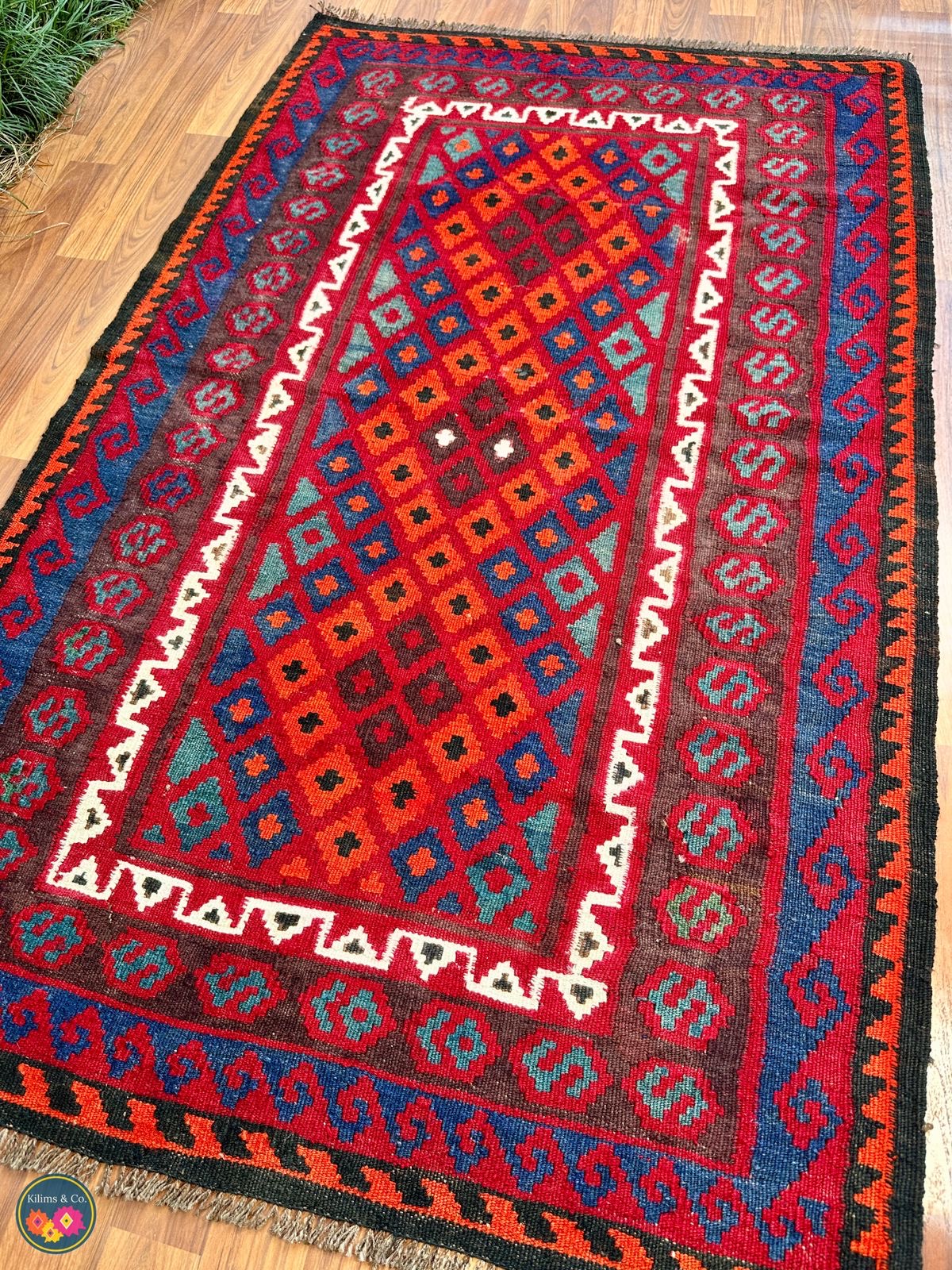 Pure wool kilim 5ft 6in x 3ft 5in