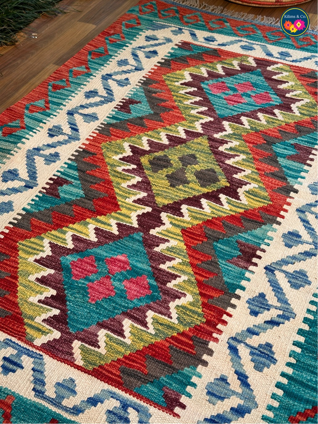 Pure wool kilim 5’0 x 3’4