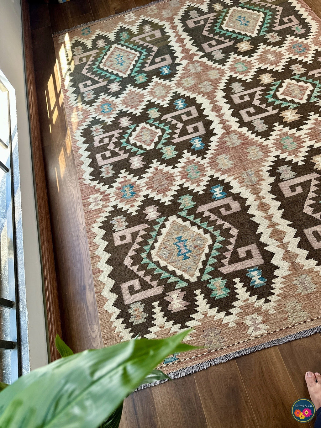 Pure Wool kilim 7ft 11in x 5ft 9in