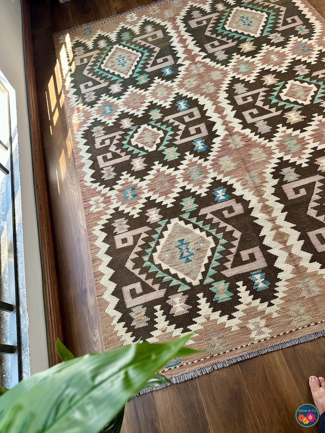 Pure Wool kilim 7ft 11in x 5ft 9in