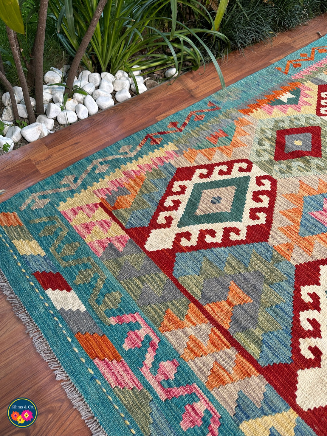 Pure wool kilim 5'10”x4'1”