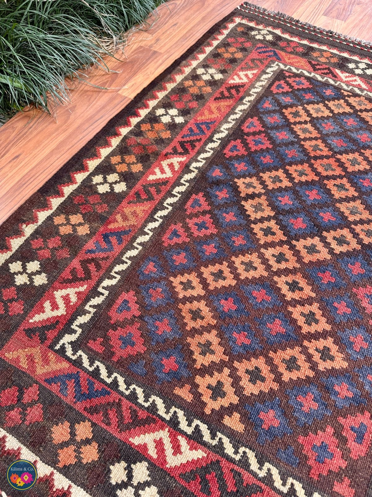 Pure wool kilim 4ft 5in x 3ft 3in