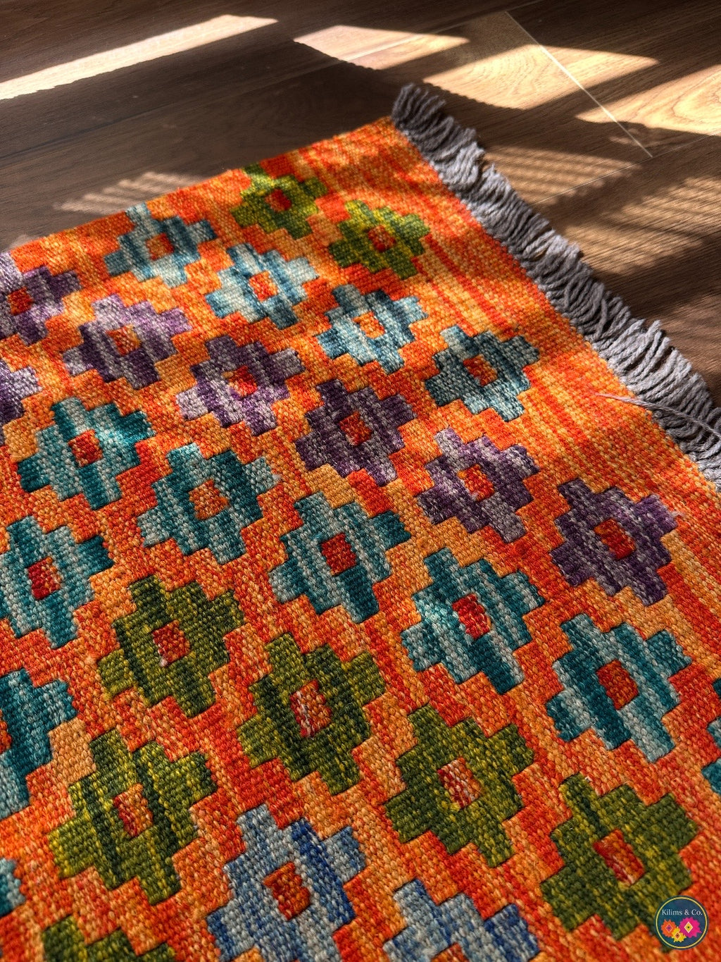 Pure Wool kilim 6ft 4in x 5ft 0in