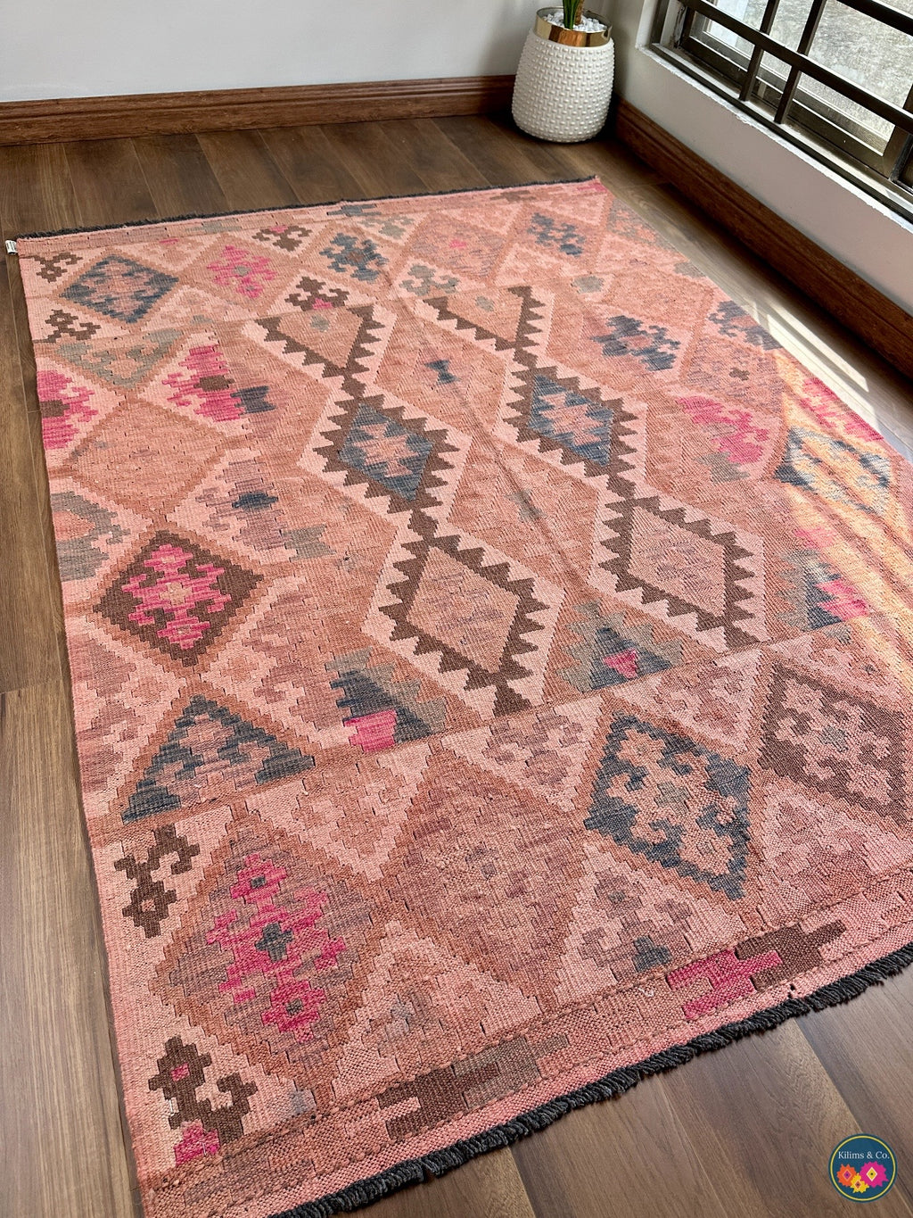 Pure Wool kilim 5ft 11in x 4ft 9in