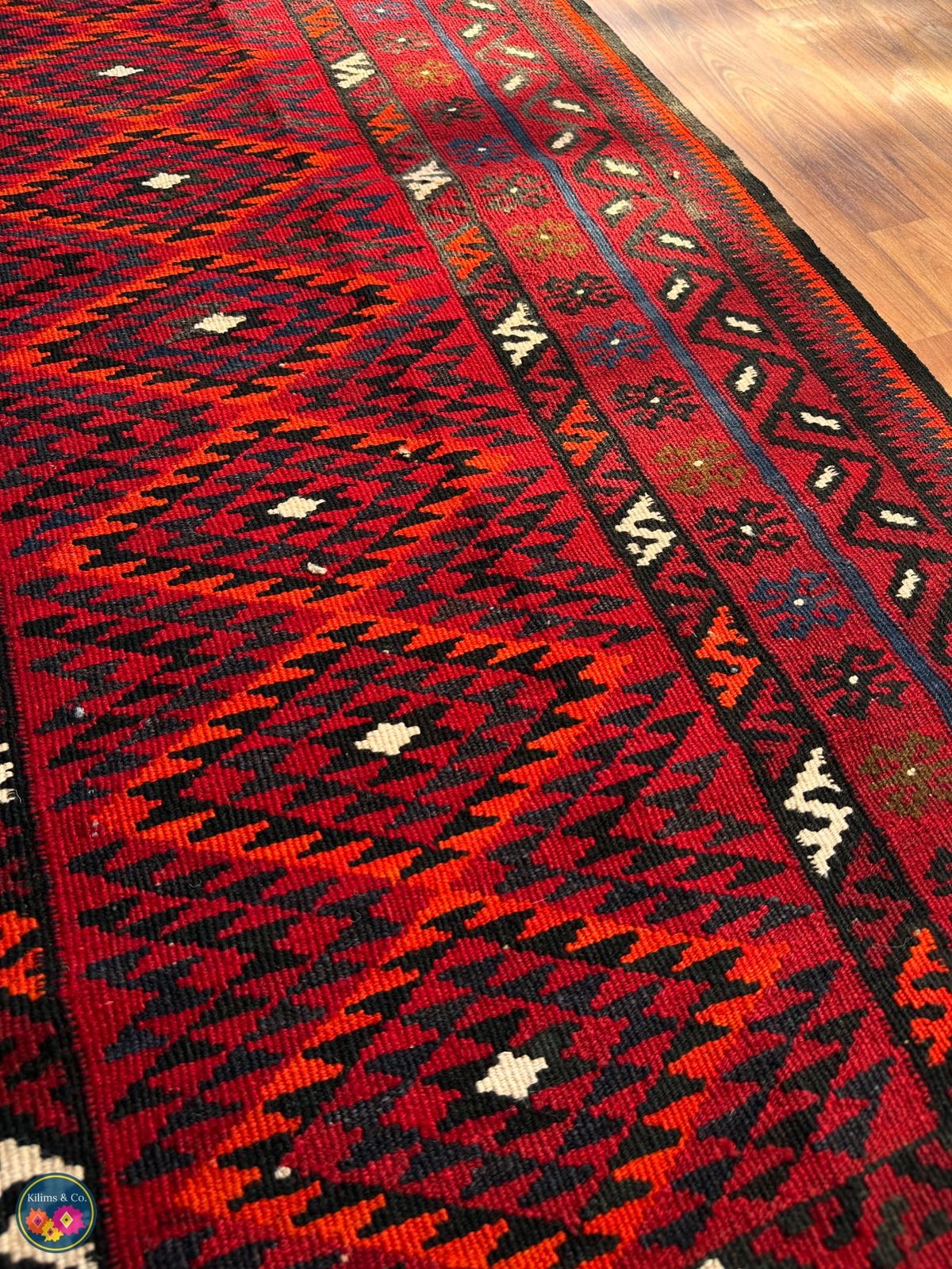 Pure wool kilim 6ft 4in x 3ft 4in