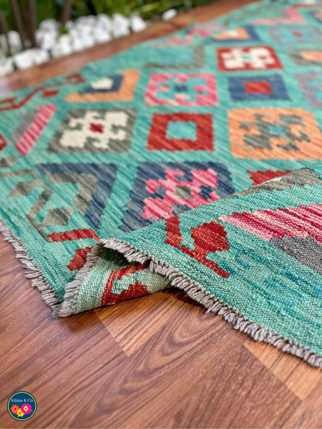 Pure wool kilim 5'10”x4'2”