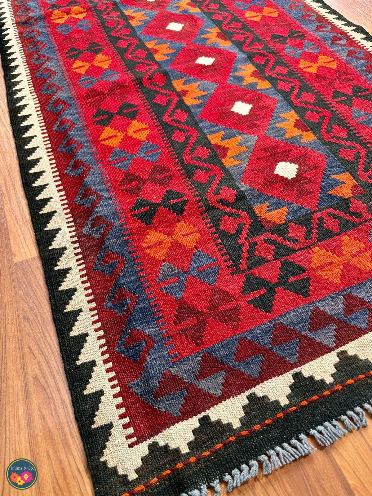 Pure wool kilim 5ft 2in x 3ft 1in