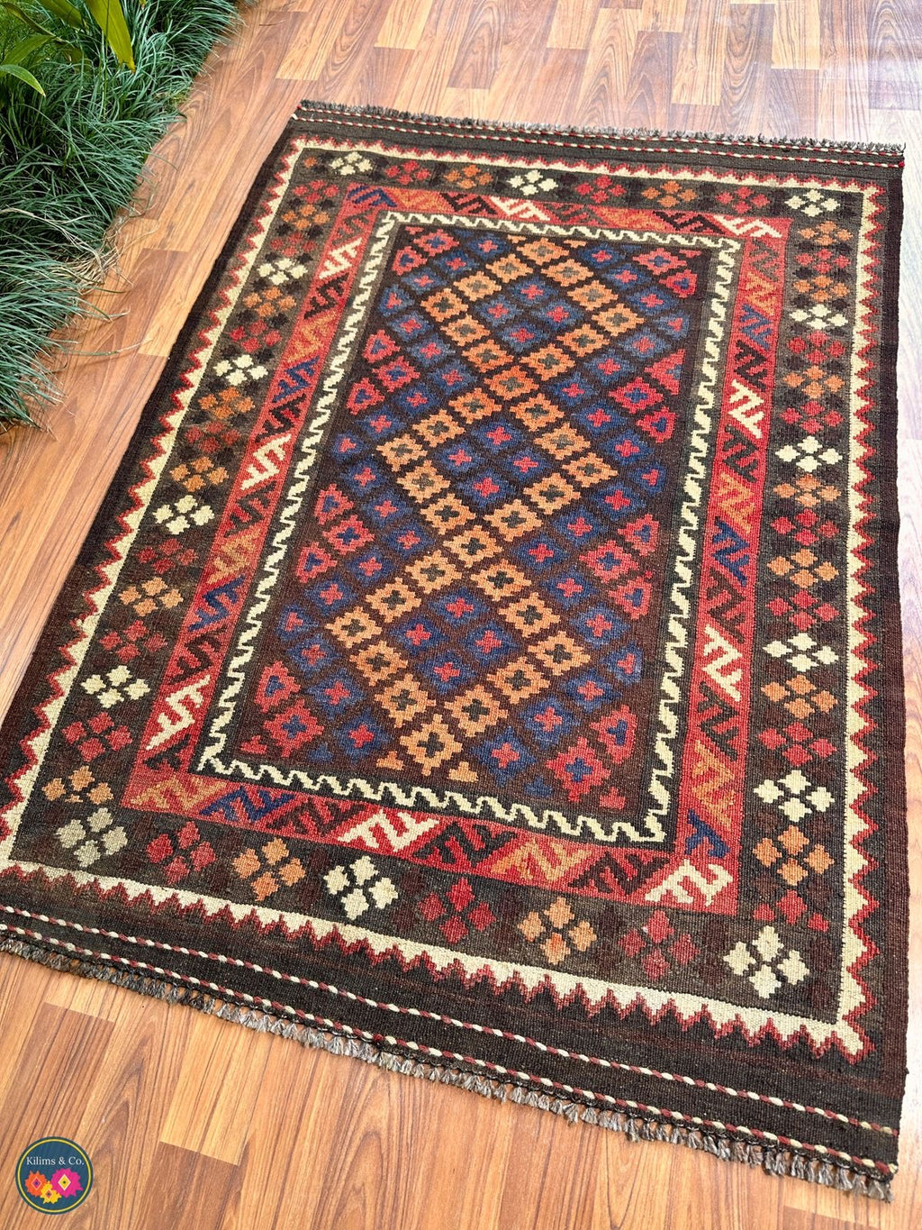 Pure wool kilim 4ft 5in x 3ft 3in