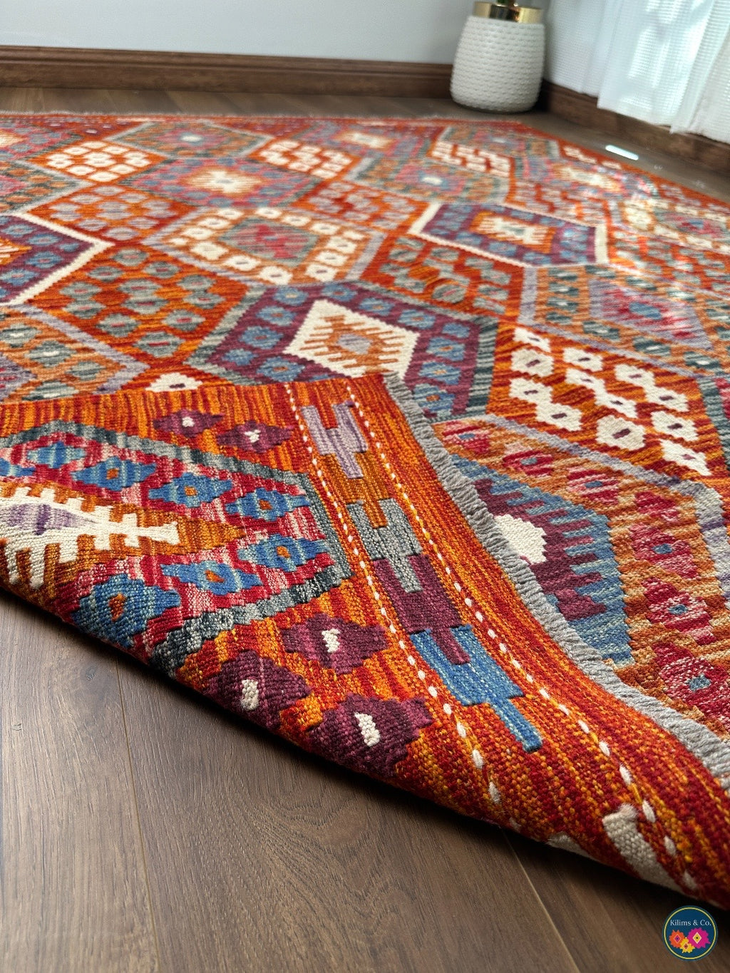 Pure Wool kilim 7ft 0in x 4ft 10in